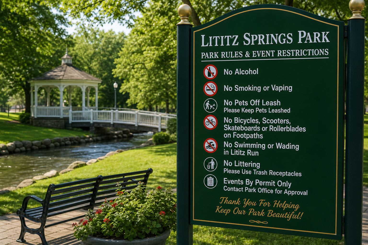 Lititz Springs Park Events Restrictions
